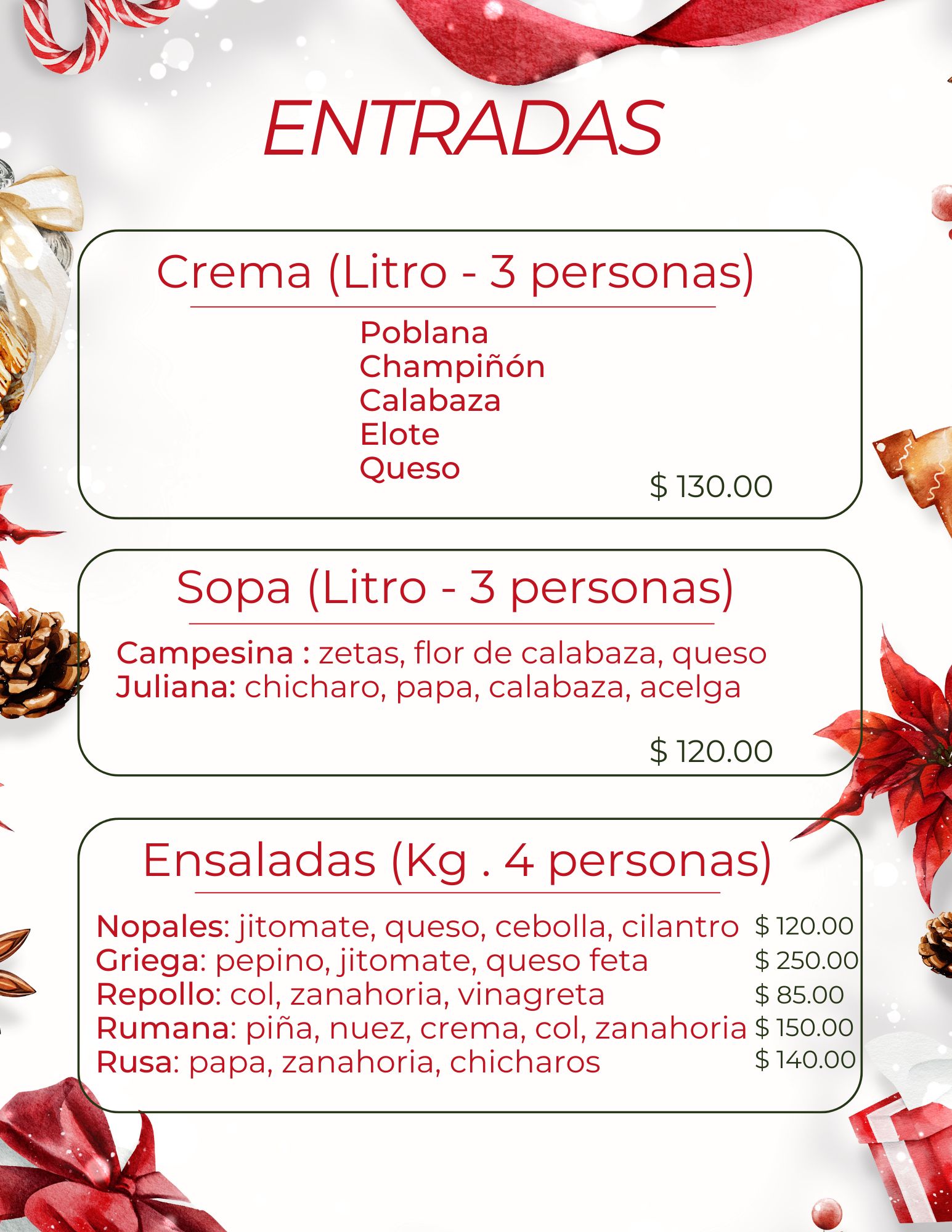 Landing Page navidad entrada precio 2