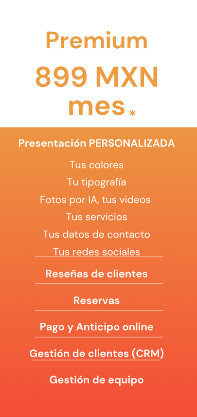 premium mensual(5 x 7 po)